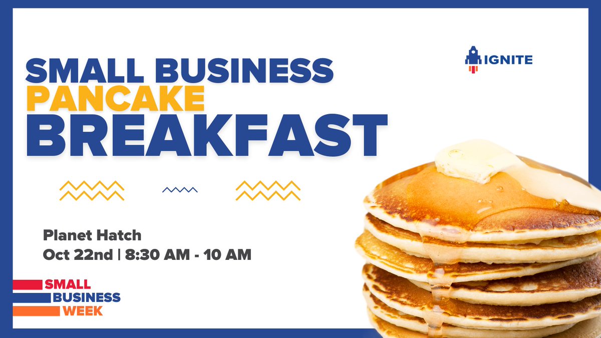 Join Planet Hatch for the Small Business Pancake Breakfast this October 22nd. Don’t miss out on this energetic networking event! Register here: bit.ly/4d6fdYO