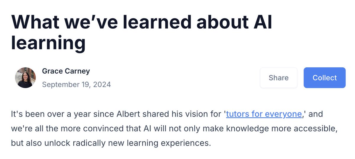 This last year has seen an explosion of AI learning platforms focused on continuously producing the knowledge we need to learn effectively. We believe we're now on the cusp of a 2nd wave of AI learning that will radically transform ~how~ we learn. 5 hunches on what that looks