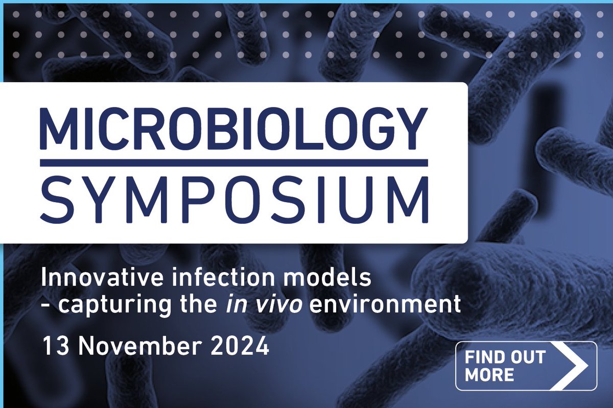 The first of our new online #MicrobioJ Symposia 'Innovative infection models- capturing the in vivo environment' will take place 13 November. View the full programme and register now: microb.io/3XzxQzP