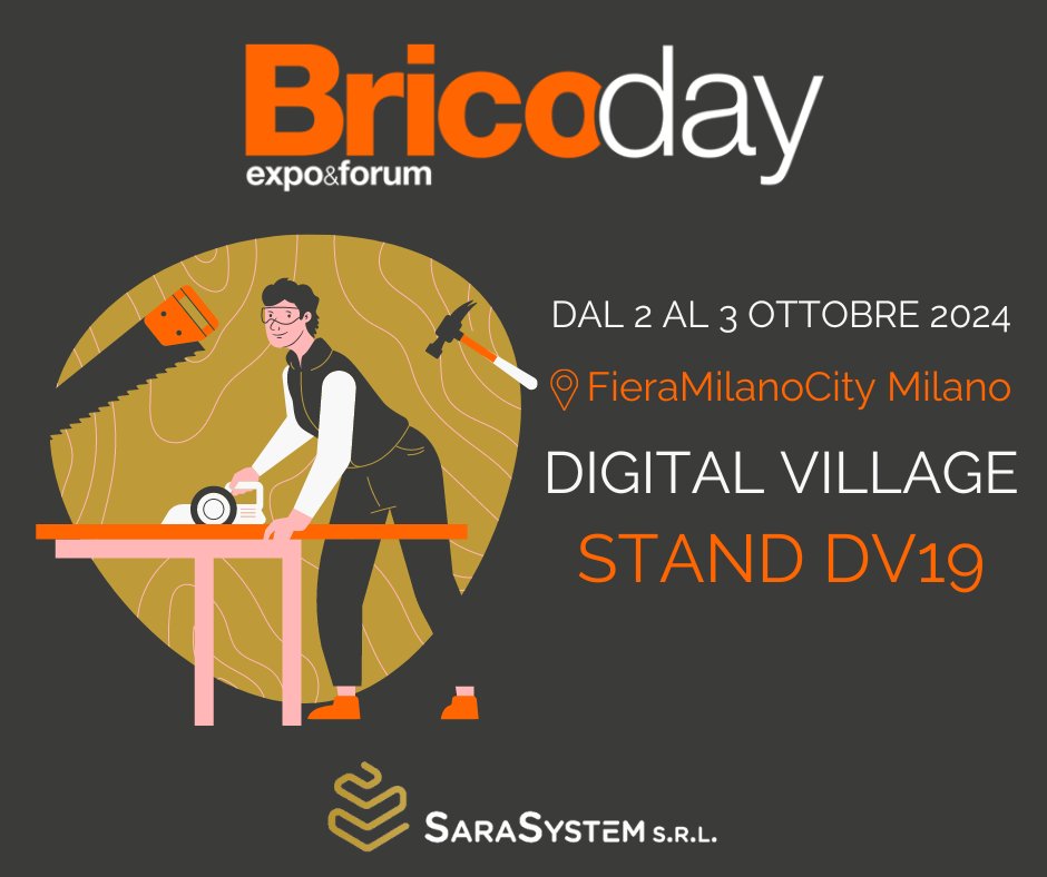 ciro_sergio's tweet photo. Vi aspettiamo allo stand DV19 del #DigitalVillage al #BricoDay expo&amp;forum alla #FieraMilanoCity di #Milano dal 2 al 3 ottobre.

Ricordiamo che per poter accedere alla fiera è necessaria la prenotazione online, https://t.co/nB0OozMRnX.

Per qualsiasi informazione contattaci. https://t.co/B0qHkvVehv