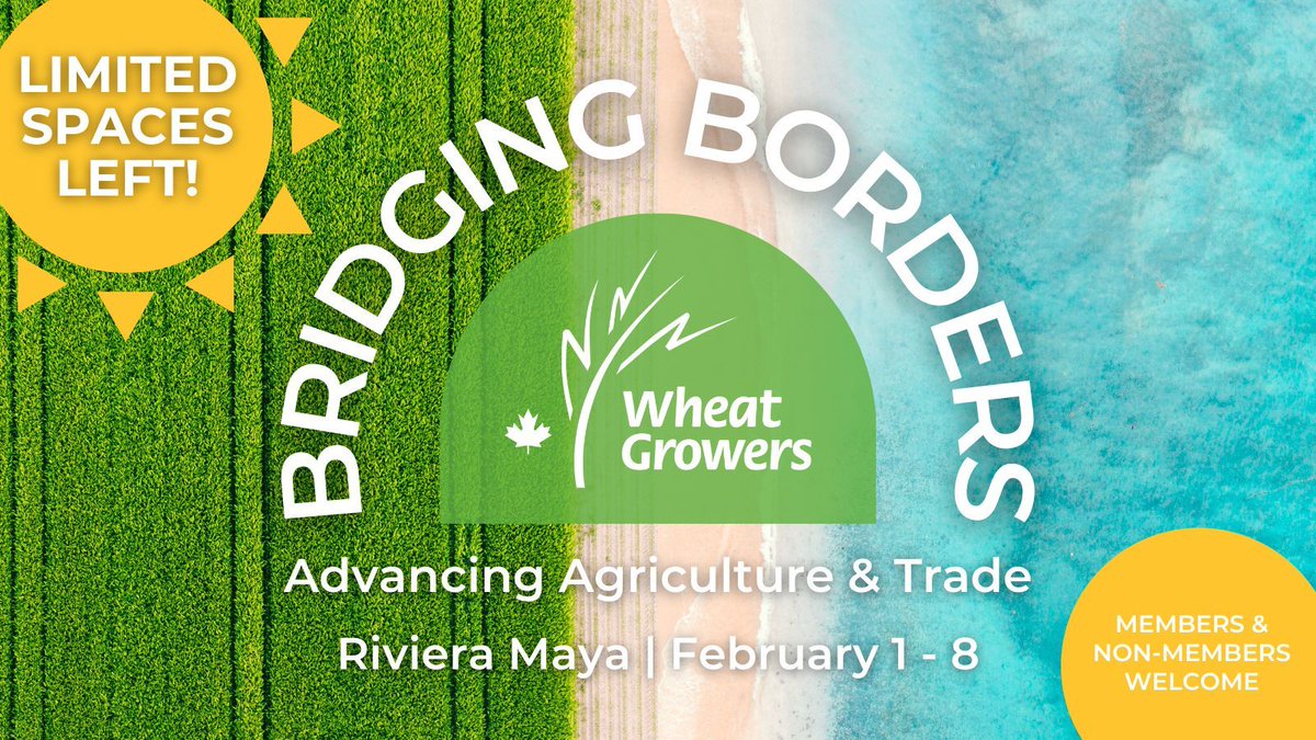🚨 Only a few spots left! With over 110 registered, our Bridging Borders event is almost full. Don’t miss your chance to join key players in agriculture and trade. 

👉 GET THE INFO &amp; SECURE YOUR SPOT: buff.ly/4dRe7kI 

#CdnAg #WestCdnAg