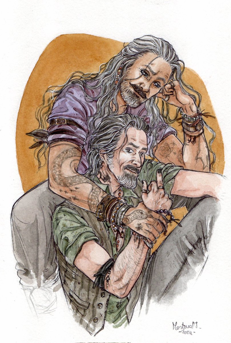 ...Now that I'm posting this I'm thinking about the fact that I've only drawn Edizzy TWICE in like 3 years. Totally unacceptable, I'll have to fix it and draw them until I'm the only person who draws and cares about these stupid, ridiculous pirates 😤
#OFMD #OFMDfanart
#edizzy