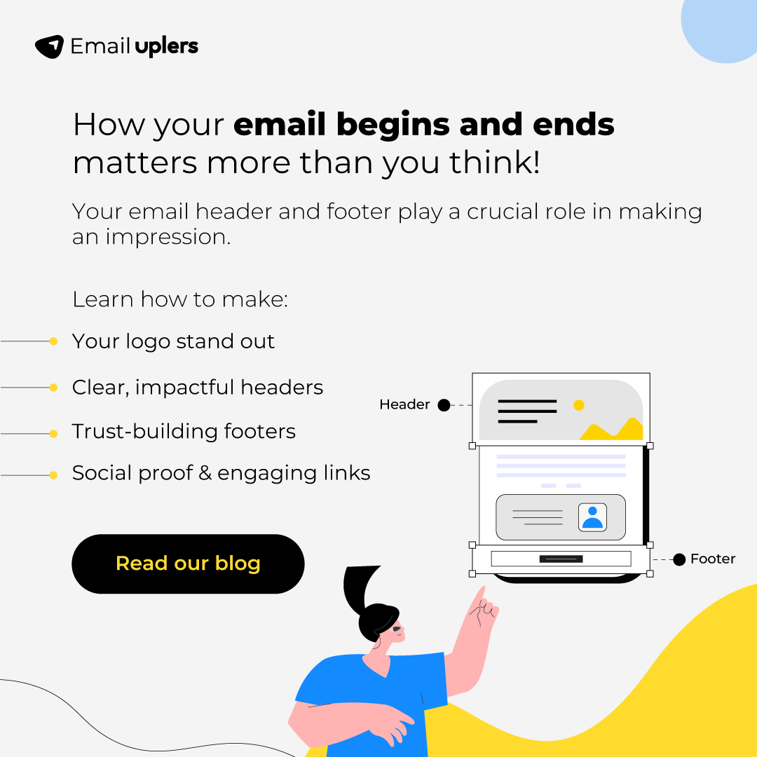 email_uplers's tweet image. In our latest blog, we share 10 effective design best practices for headers and footers that stand out and drive results.
Read the full guide: email.uplers.com/.../effective-…
Need help? Let’s get started: email.uplers.com/contact-us/
#emailmarketing #emaildesign #emailheader #emailfooter