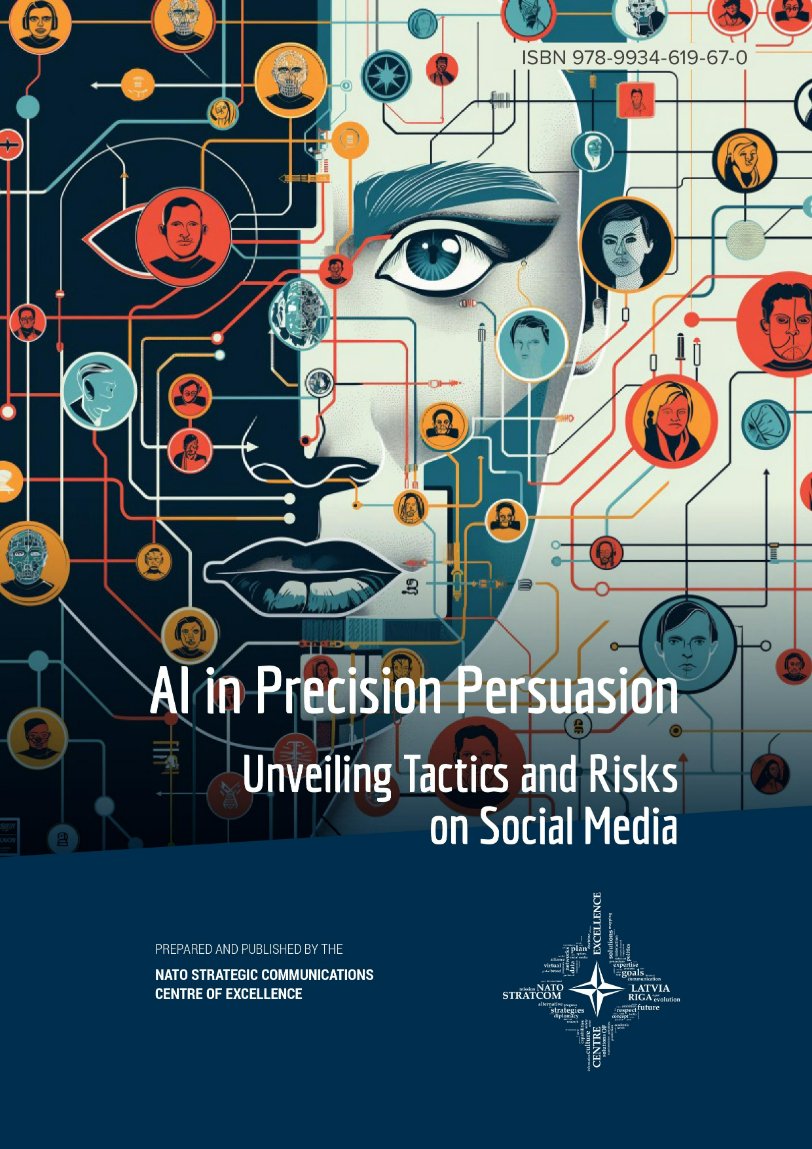 PeterSlattery1's tweet photo. How are artificial intelligence (AI) models being used for targeted persuasion, and what should we do?   

Yonah Welker (@YonahWelker) recently shared an interesting report from the NATO Strategic Communications Centre of Excellence (@NATO).  

Here's a summary of some key points: 
🔹 AI and digital ads are being used for misinformation 🔹 AI detectors fail to consistently identify AI-generated content  
🔹 AI is being used in political ads and misleading protest-related content  

🔹 Even with limited data, AI can create powerful targeted messages 
🔹 Platforms should adopt transparent policies on AI-generated content 
🔹 Open-source AI tools require more regulatory attention due to potential misuse  

I think that managing and reducing the negative impacts of AI persuasion and misinformation is very relevant to social, and behavioral, science researchers, and consultants. I wonder if inoculation and other techniques have been tested?  

For more research and discussion of misinformation from AI see the research curated for categories 3.1, 4.1 and 4.3 in the MIT AI Risk Repository (see link in comments)

💬 What do you think?  Are you worried about the potential for AI to create misinformation, mass influence and fraud? What do you think we should do?  Follow @MITFutureTech if you are interested in technological trends and their social implications.  

Authors: Tetiana Haiduchyk (@haiduchyk_t), Artur Shevtsov & Gundars Bergmanis-Korāts (@gundarsbergman1)