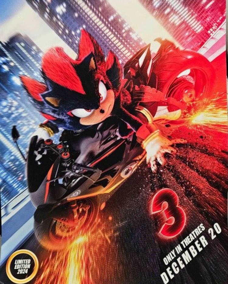 ShadowNinjaZX's tweet image. A new Sonic Movie 3 Poster just dropped yesterday &amp;amp; it looks bad ass. Nothin says "Anime" like a good ol fashioned Akira slide from a motorcycle. The 1st pic is from the 1st movie poster that dropped some time ago, while the 2nd pic is from yesterday's drop. The 2nd one is best.
