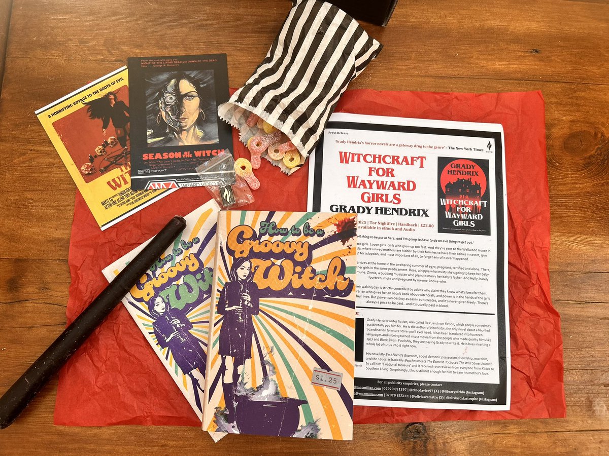 Jo_Scho_Reads 📚📚📚 (@joanneschofiel1) on Twitter photo Absolutely over the moon to receive this fabulous assortment of goodies.
#WitchcraftforWeywardGirls by <a href="/gradyhendrix/">Grady Hendrix</a> is out 15th January - if anything is going to reduce the January blues it will be this!
Thank you <a href="/chlodavies97/">Chloe Davies</a> <a href="/panmacmillan/">Pan Macmillan</a> for this glorious treasure trove! Absolutely over the moon to receive this fabulous assortment of goodies.
#WitchcraftforWeywardGirls by <a href="/gradyhendrix/">Grady Hendrix</a> is out 15th January - if anything is going to reduce the January blues it will be this!
Thank you <a href="/chlodavies97/">Chloe Davies</a> <a href="/panmacmillan/">Pan Macmillan</a> for this glorious treasure trove!