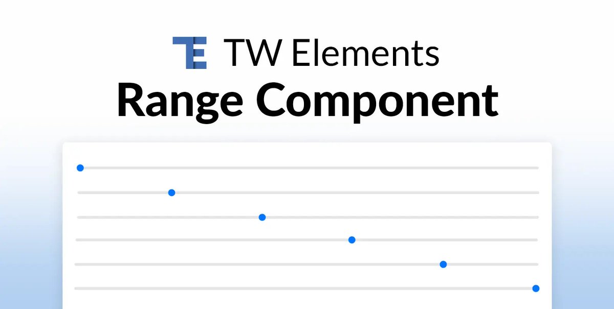 TailwindElement's tweet image. Tailwind CSS 📝Form:🔧Range
☑️Easy to Integrate
☑️Dynamic Value updating
☑️Highly customizable
☑️Supports step intervals

Smooth UX with a sleek Range Slider⏬   
tw-elements.com/docs/standard/…    

#TailwindCSS #mobile #webdev