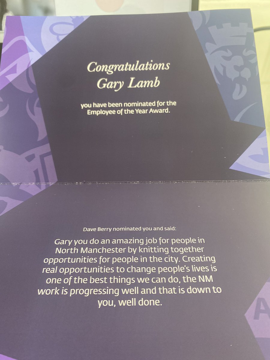 Nice to be recognised by your colleagues