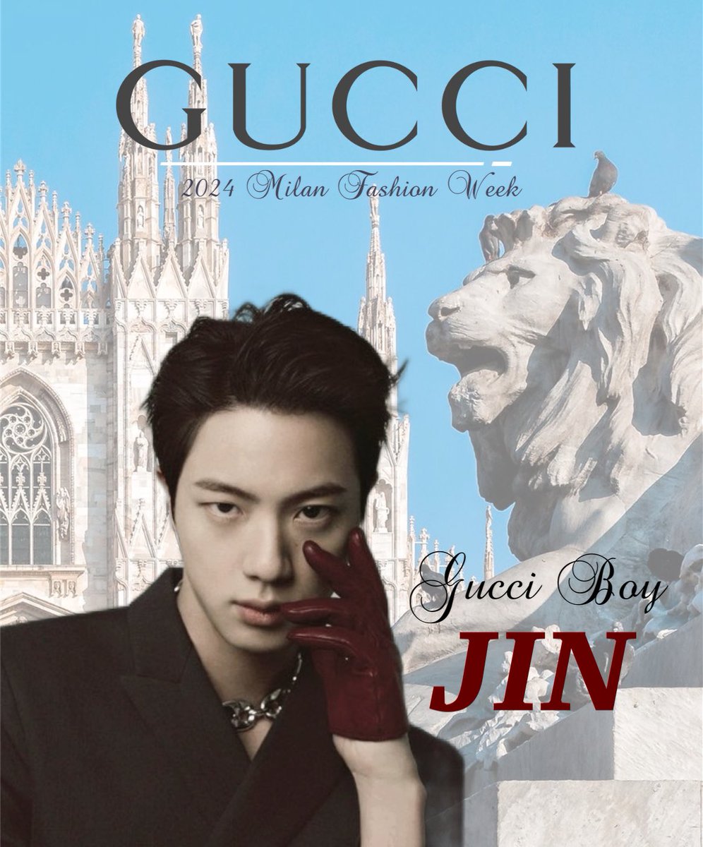 فقط 24 ساعت تا اولین حضور جین در فشن شو گوچی !

GUCCI BOY JIN
JIN GUCCI GLOBAL AMBASSADOR
#JinxGucci #GucciSS25 #mfw
#GucciIstante #Gucci <a href="/gucci/">gucci</a>