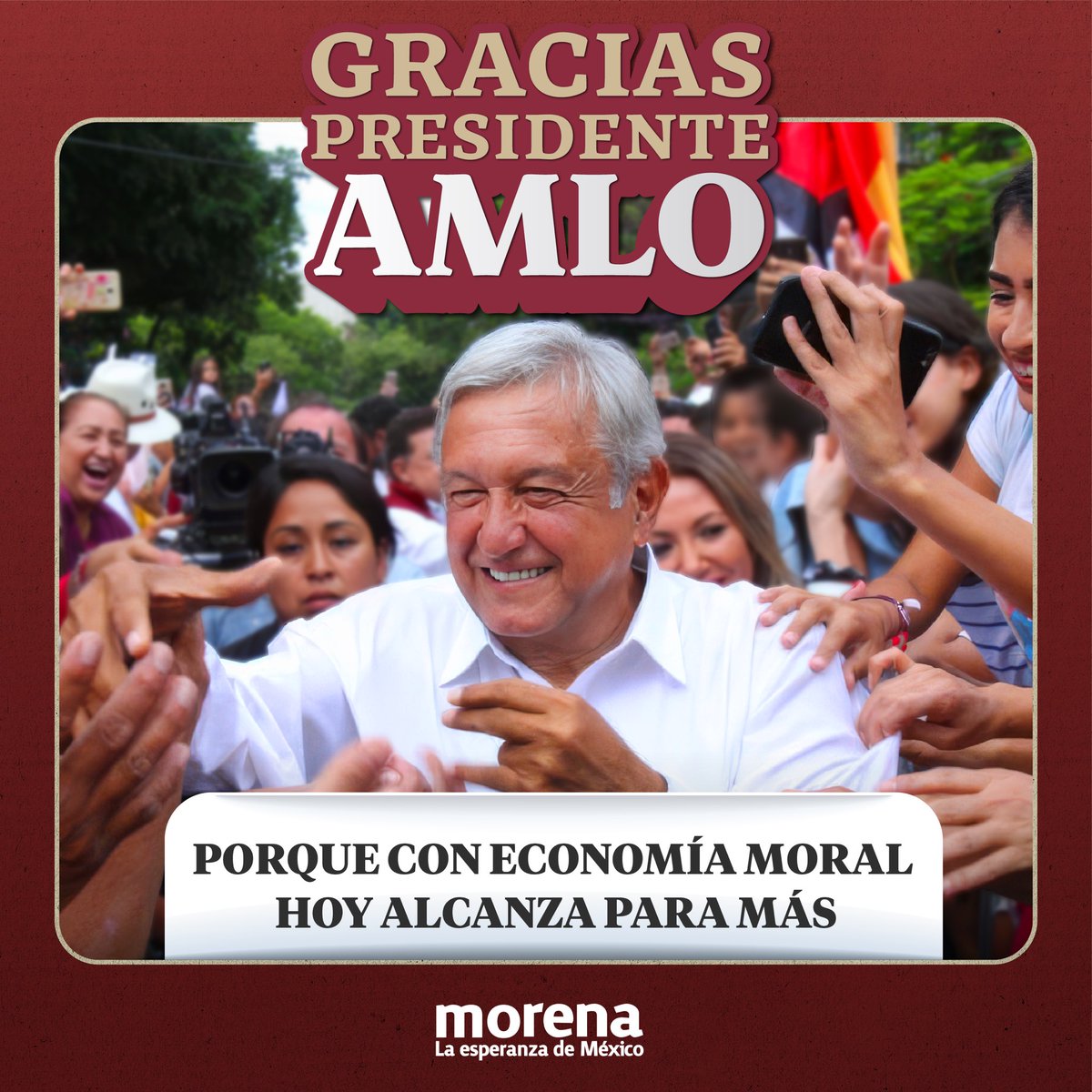 Con el presidente López Obrador, se demostró que con Humanismo Mexicano, y poniendo primero a quienes más lo necesitan, nos va mejor a todas y a todos.

¡Que siga la transformación!
