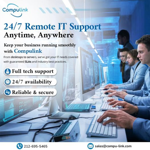 CompulinkTech's tweet image. 24/7 Remote IT Support, Anytime, Anywhere!
Stay ahead with Compulink’s full tech support. From desktops to servers, we’ve got your business covered with round-the-clock reliability and security.
For more info, visit: compu-link.com/remote-it-help…
#Compulink #RemoteITSupport