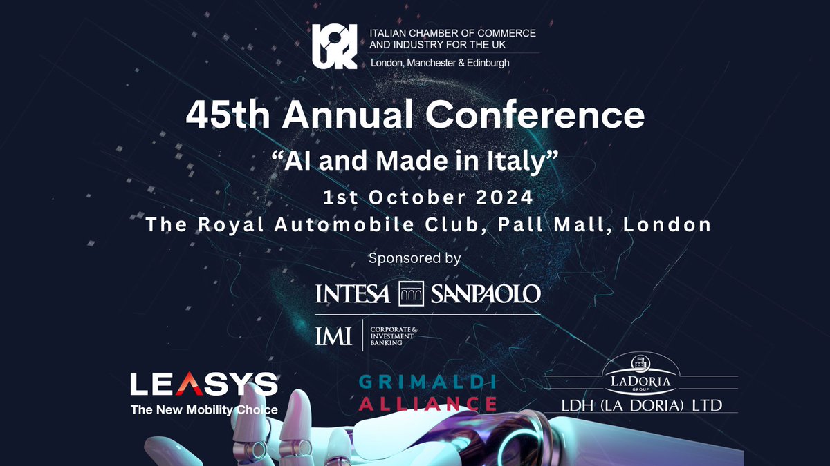 We are delighted to announce the official sponsors for our Annual Conference! 
This  is made possible through the support of our incredible members, and we are proud to have <a href="/banca_intesa/">Banca Intesa</a>  as our Main Sponsor, <a href="/leasysofficial/">Leasys</a> , @GrimaldiAlliance, LDH La Doria.
#annualconference
