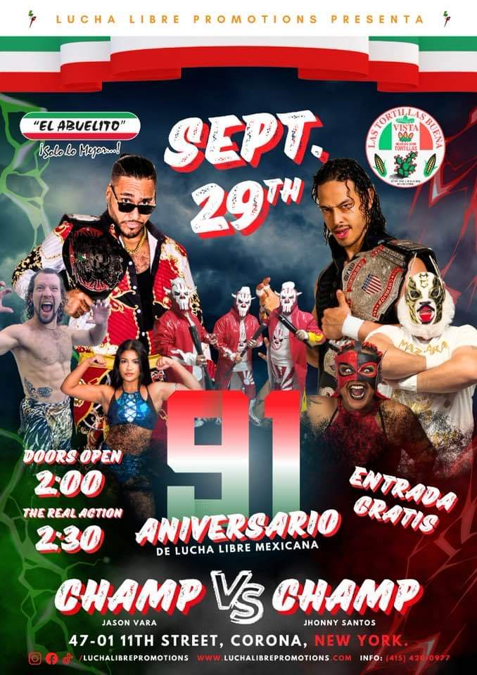 @LuchaLibrePromotions 
Comes back to nyc
#nyc
#concretejungle
#luchalibre
#tecnicos
#Rudos
#vivaluchalibre