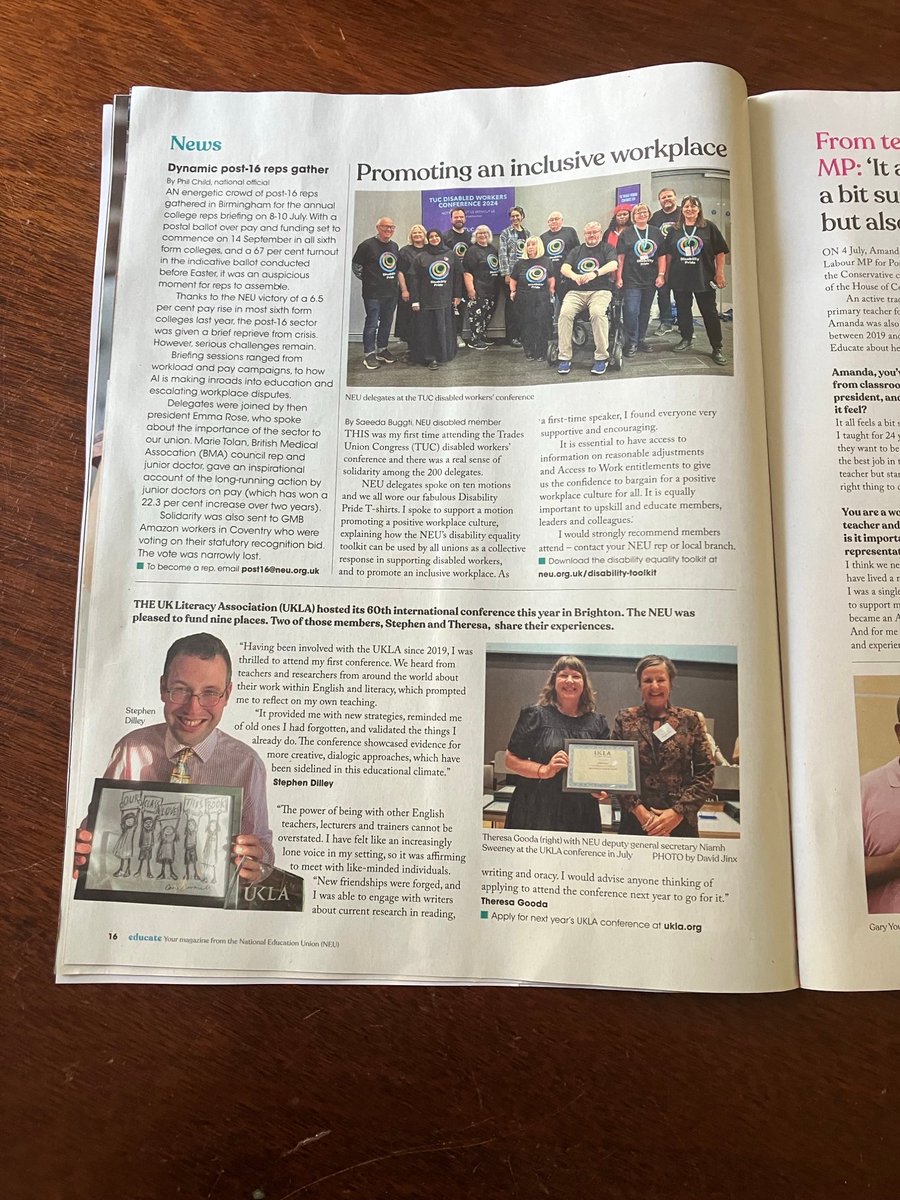 UKLA (@the_ukla) on Twitter photo Thank you @NEUUnion for sponsoring 9 teacher and student places for our #ukla24 International Conference in Brighton! Read what two of the lucky teachers say about the experience:
<a href="/MollyHallNEU/">Molly Hall (she/her)</a> <a href="/LockwoodCm/">Christine Lockwood</a> <a href="/Joyisreading/">Joy Court</a> <a href="/Niamhms23/">Niamh Sweeney</a> <a href="/jotregenza/">Jo Tregenza President UKLA SFHEA FCCT</a> <a href="/LyndaJGraham/">Lynda Graham</a> Thank you @NEUUnion for sponsoring 9 teacher and student places for our #ukla24 International Conference in Brighton! Read what two of the lucky teachers say about the experience:
<a href="/MollyHallNEU/">Molly Hall (she/her)</a> <a href="/LockwoodCm/">Christine Lockwood</a> <a href="/Joyisreading/">Joy Court</a> <a href="/Niamhms23/">Niamh Sweeney</a> <a href="/jotregenza/">Jo Tregenza President UKLA SFHEA FCCT</a> <a href="/LyndaJGraham/">Lynda Graham</a>