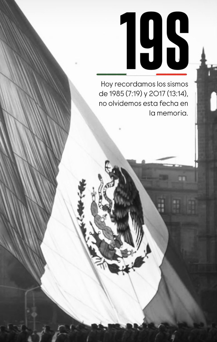 Esta temblando, les doy la hora: 7:19.42 tiempo del centro de México. (1985)

Esta sonando la alerta sísmica doctor,vamos a dejarlo. (2017) 

Hoy recordamos los #sismos de 1985 (7:19) y 2017 (13:14), no olvidemos esta fecha y la memoria. 

#19DeSeptiembre #Sismo #AlertaSismica