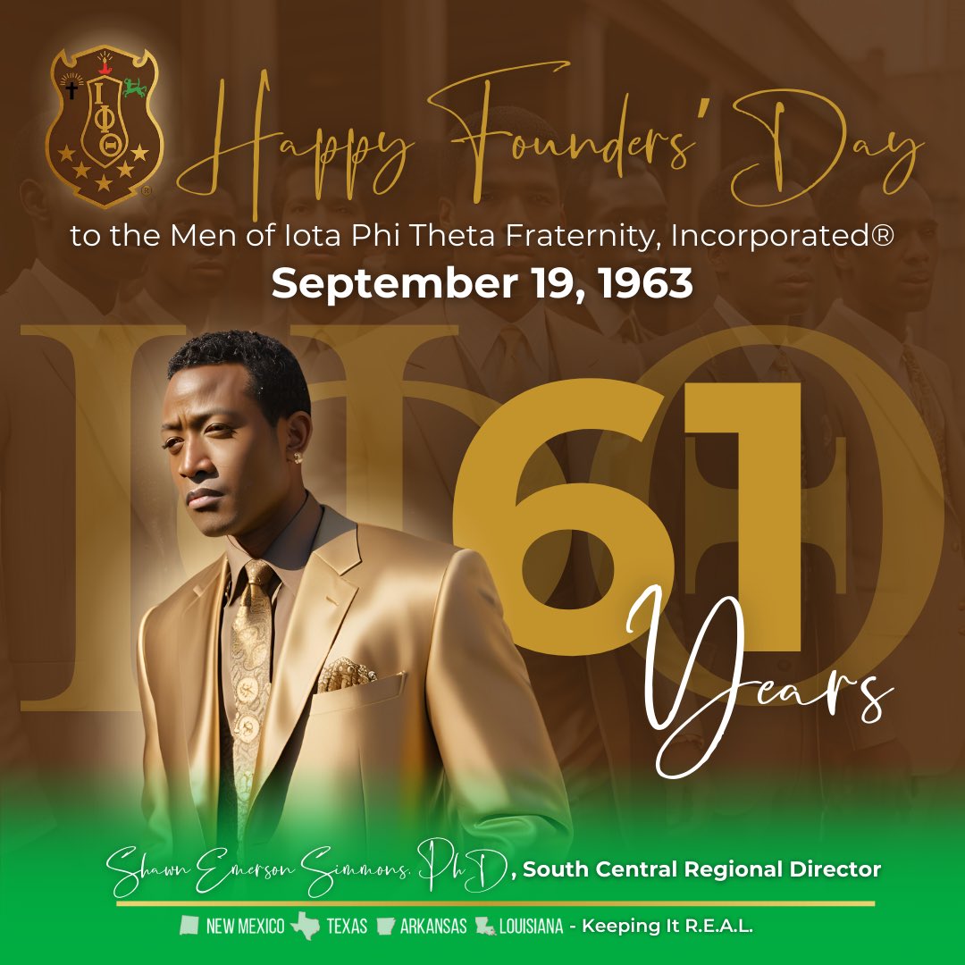 Happy Founders' Day to the Men of Iota Phi Theta Fraternity, Incorporated®! Congratulations on 61 years of service and brotherhood. May you all continue Building A Tradition, Not Resting Upon One!
#IPT1963 #SoaringwithAKA #KeepingItReal