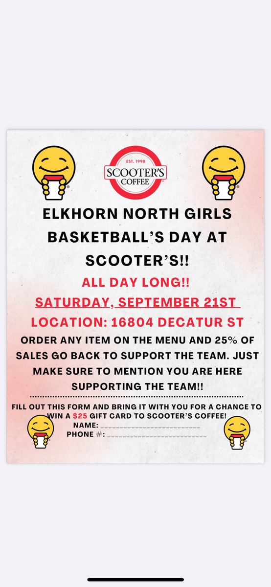 Stop by Scooter’s Saturday and support our program #Wolves