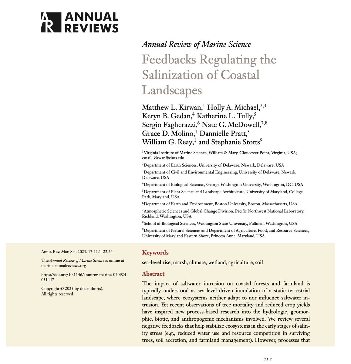 Check out our newest Review paper from the coastal CZN! annualreviews.org/content/journa…