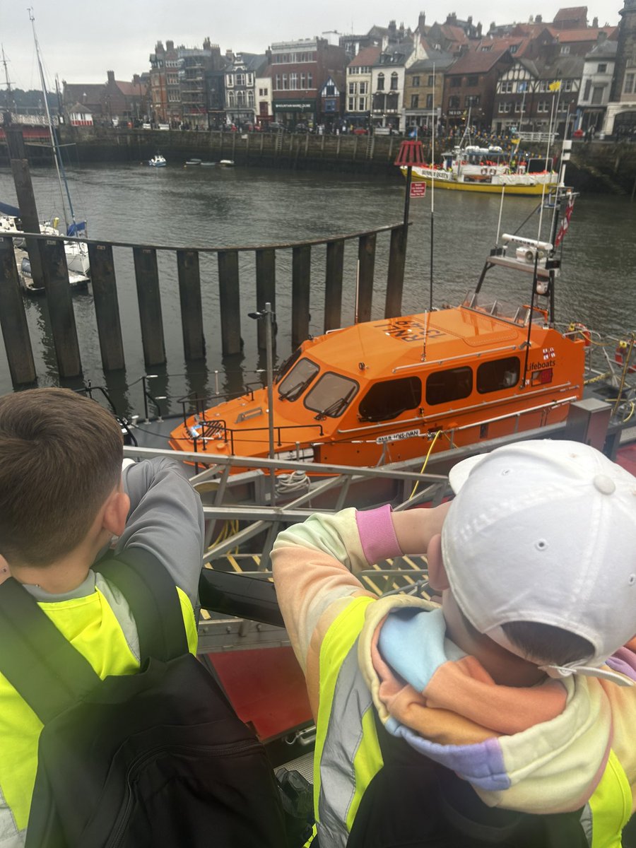 Year 5 have loved exploring the harbour and Whitby Lifeboat station. Our conversation has been steeped in history, life saving skills and the hard work from the local community. Thank you <a href="/RNLI/">RNLI</a> Whitby!