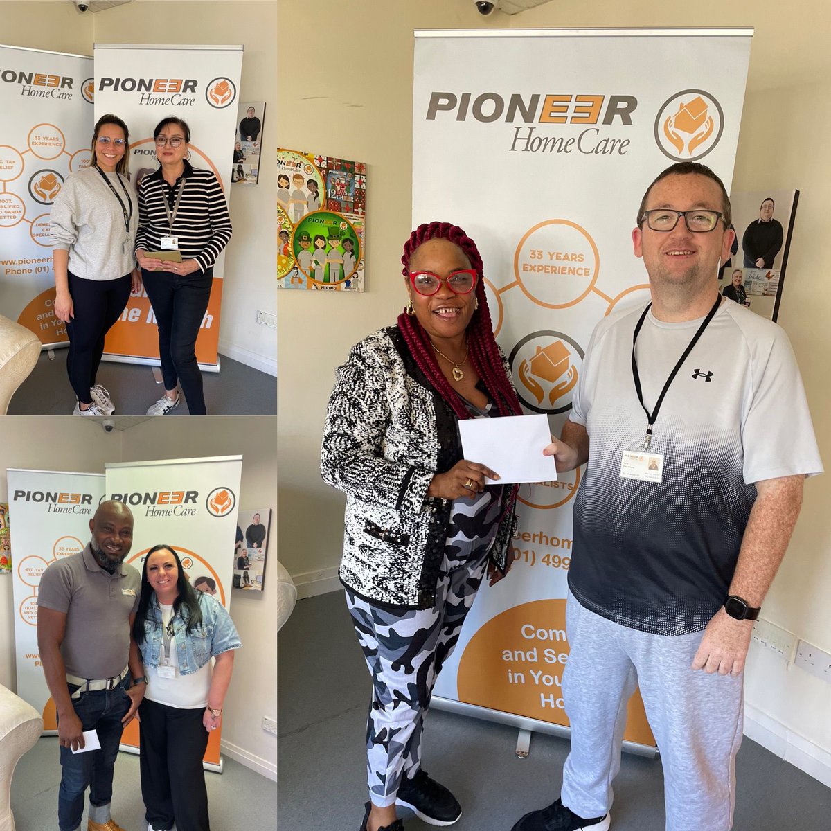 Three of our longest carers, Nelson, Enkhma and Pat came to our office today to collect a token of our appreciation for all their hard work and dedication to the Pioneer Team.🧡All three of these carers have been with us for over six years <a href="/HCC_Irl/">Home & Community Care Irl</a>