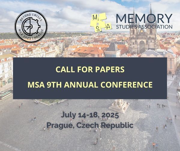 EASA (@easainfo) on Twitter photo 🚨 #CFP Alert! Join the <a href="/MemStudiesAssoc/">Memory Studies Association</a> in Prague for #MSA2025 on July 14-18, 2025!
Theme: Beyond Crises: Resilience and (In)stability.
⏰ Submit your proposal by Oct 20, 2024, and be part of this global conversation! 🌍💡
#MemoryStudies #MSA
🔗 buff.ly/4gxNhjJ 🚨 #CFP Alert! Join the <a href="/MemStudiesAssoc/">Memory Studies Association</a> in Prague for #MSA2025 on July 14-18, 2025!
Theme: Beyond Crises: Resilience and (In)stability.
⏰ Submit your proposal by Oct 20, 2024, and be part of this global conversation! 🌍💡
#MemoryStudies #MSA
🔗 buff.ly/4gxNhjJ