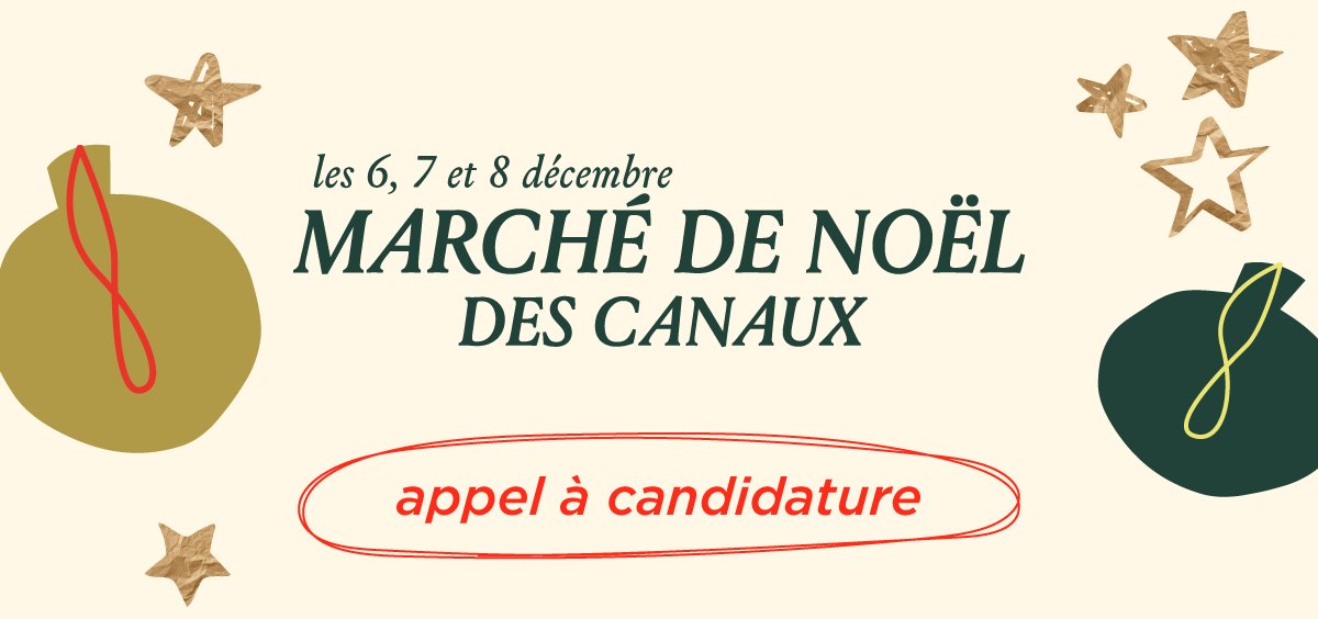 Le Labo de l'ESS (@lelabo_ess) on Twitter photo 🎄 Le Marché de Noël <a href="/Les_Canaux/">Les Canaux</a> est de retour ! 🎄
Depuis 7 ans, cet événement place l’humain et l’environnement au cœur des fêtes.
👉 Déposez vos candidatures jusqu’au vendredi 18 octobre !: lescanaux.com/les-canaux-res… 🎄 Le Marché de Noël <a href="/Les_Canaux/">Les Canaux</a> est de retour ! 🎄
Depuis 7 ans, cet événement place l’humain et l’environnement au cœur des fêtes.
👉 Déposez vos candidatures jusqu’au vendredi 18 octobre !: lescanaux.com/les-canaux-res…