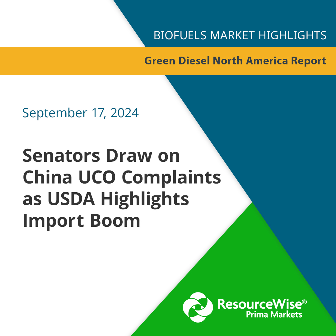 Over the past two years, Chinese #UCO imports to the US have increased as renewable diesel capacity expands. Concerns remain over potential mislabeling, but there remains little clarity about how much risk is involved in bringing the product in. Learn more bit.ly/biofuels-marke…