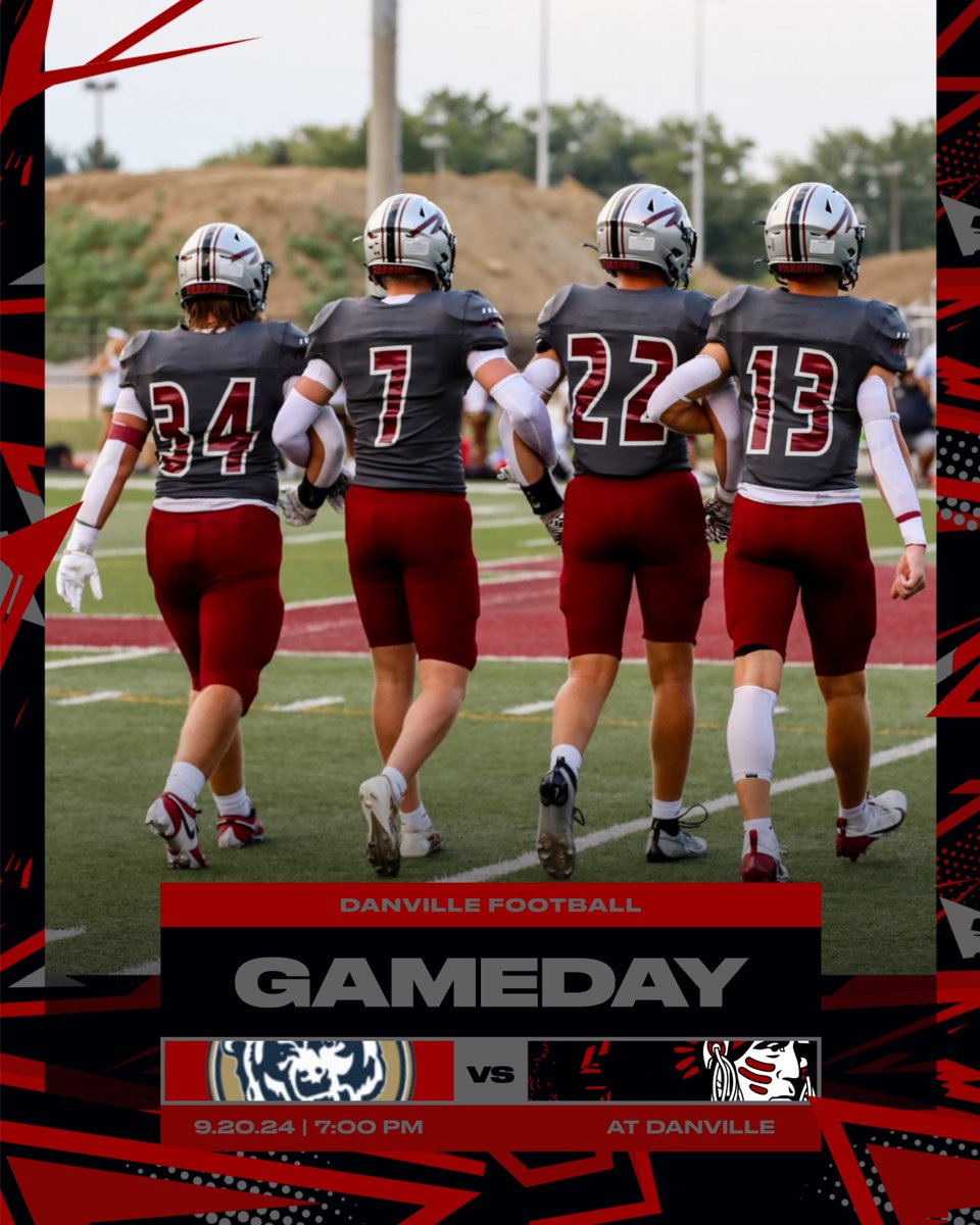 Wake Up Warrior Nation!        

IT IS GAMEDAY!!!!          

🚨 Week 5 <a href="/IHSAA1/">IHSAA</a> Football    
🆚 <a href="/TriWestFootball/">Tri-West Football</a> 
📍 Warrior Stadium
🎟️ danvilleathletics.com/Tickets
📺 iscsportsnetwork.com
☀️ 85 Degrees

#21Miles