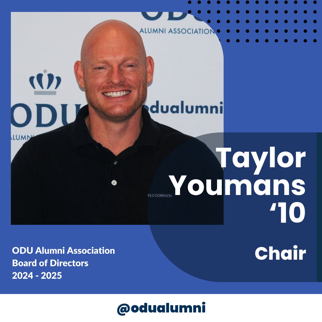 ODUAlumni's tweet photo. Meet Taylor Youmans, Programs Chair of the ODUAA Board! ODU alum ('10), Wealth Manager at UBS, and community volunteer, Taylor balances leadership and service with passion. We’re grateful to have Taylor as part of our ODU community!
#ODUAlumni #monarchforlife https://t.co/Y9LZ6ZiY2B