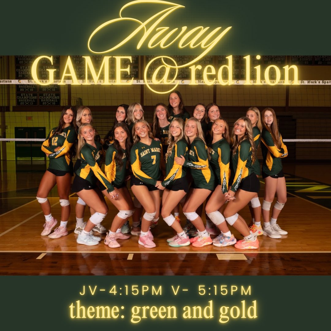 GAME DAY!!  JV and Varsity Volleyball at Red Lion!  Wear your green and gold!   JV at 4:15, Varsity at 5:15. Come out and support the Spartans!! 💚🏐💛🏐💚