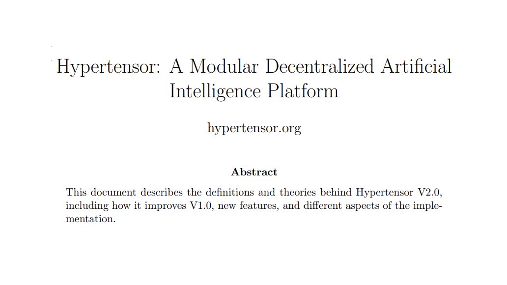 Hypertensor tweet media