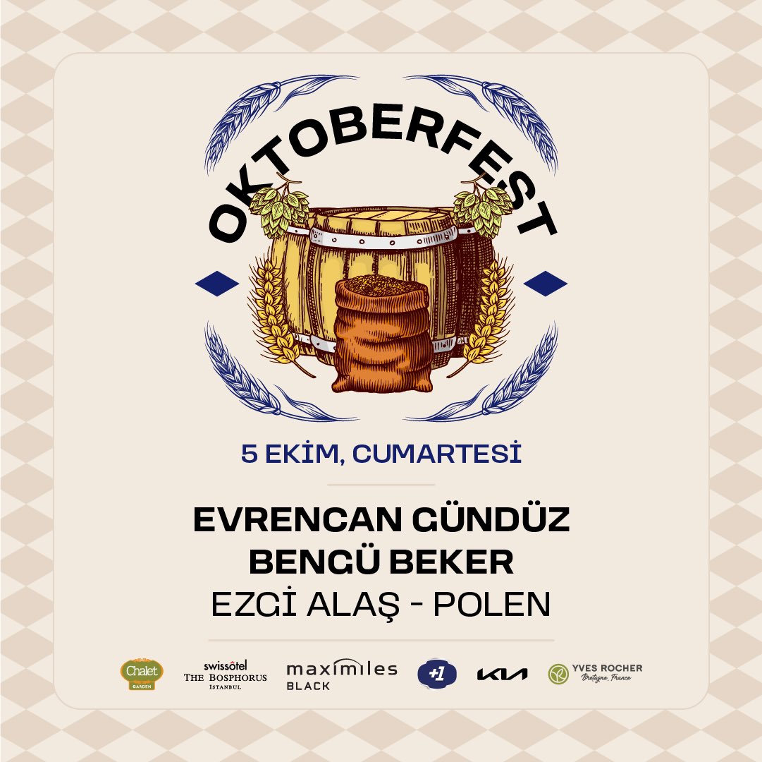 Oktoberfest coşkusu başlıyor! 🎉 Chalet Garden’da, 5 Ekim’de Bavyera’nın enerjisini İstanbul’a getiriyoruz! Canlı müzik, nefis Alman lezzetleri ve muhteşem bir atmosferle dolu bir geceye hazır olun. “Prost!” 🍻

mobilet.com/tr/event/oktob…