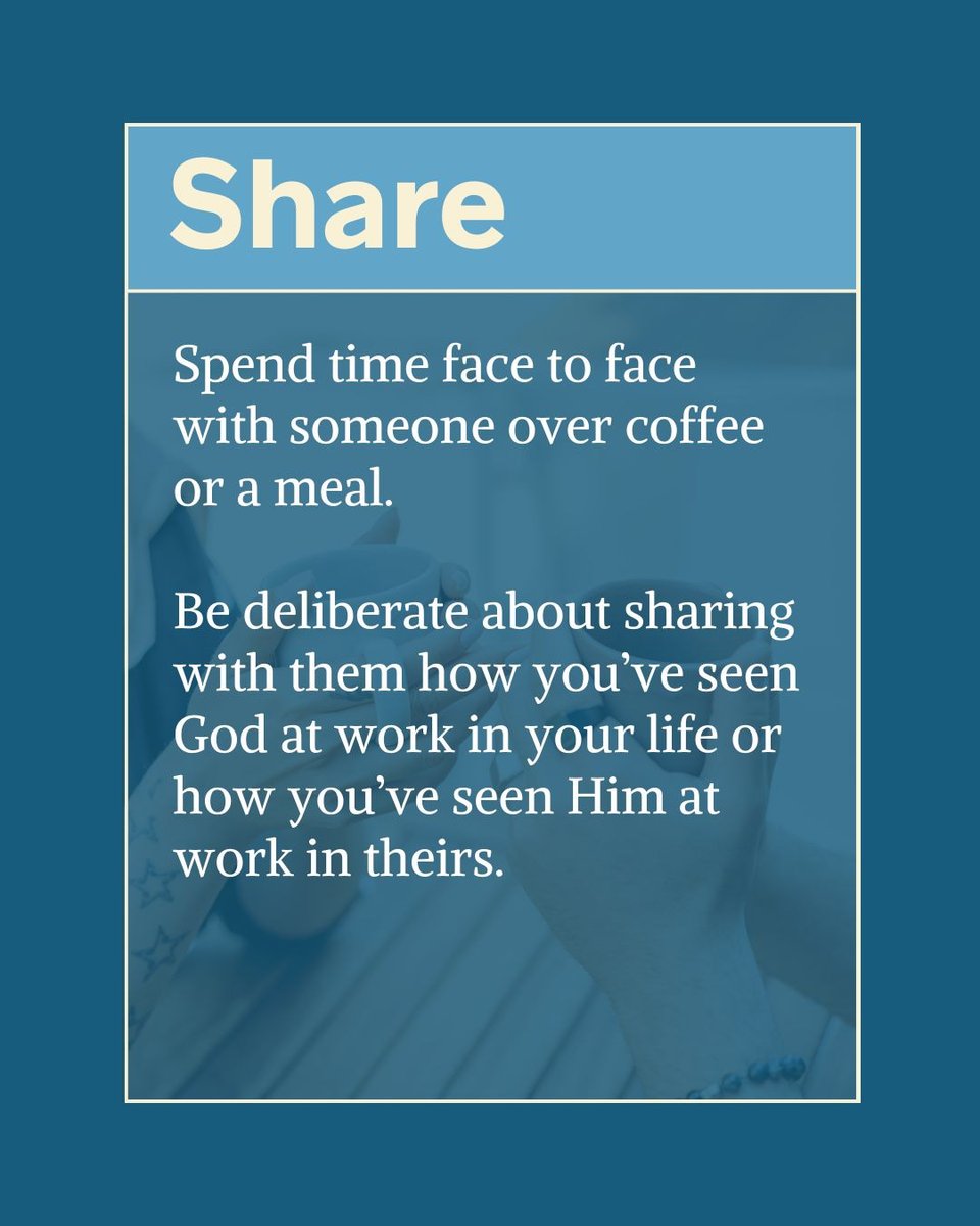 Hope68Houston's tweet photo. 3. Spend time with them and share how you've seen God at work in your life or theirs. (4/5) https://t.co/zsyLzGOSbg
