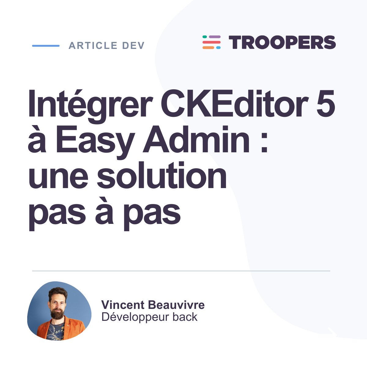 🌞 C'est la rentrée sur notre blog ! 🎒 

Et on commence les mains dans le cambouis avec cet article technique sur l'intégration de CkEditor dans EasyAdmin. 📋

troopers.coop/blog/easy-admi…
