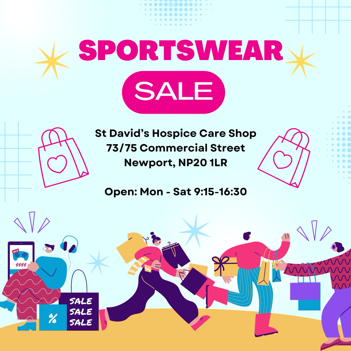 🏃 🤸 ⛹️ MORE SPORTSWEAR JUST DELIVERED ⛹️ 🤸 🏃

We've just had another load of brand new sportswear delivered to our Commercial Street shop. Grab a bargain before it's all gone! 

Thanks for your support. 

#sport #bargain #shopping #deal #charity #supportlocal