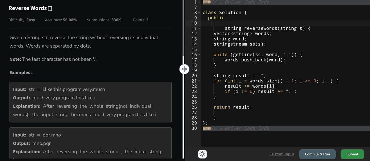 Pprratikk's tweet image. Day 8 of 21 day coding challenge
@geeksforgeeks
@DeutscheBank
#21DaysOfCoding #CodingChallenge #LearnToCode #GeekForGeeks #ING #DeutscheBank #geekstreak2024