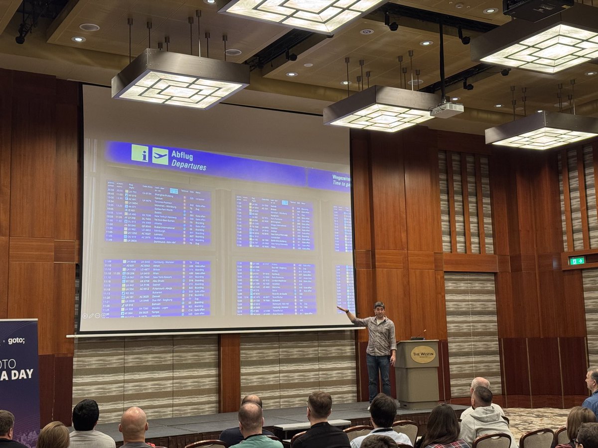 Eric Johnson (@edjgeek) on Twitter photo Up next, <a href="/joshuaakahn/">Joshua Kahn</a> discussing #EDA for front end apps. #GOTOEDADay #Warsaw. Up next, <a href="/joshuaakahn/">Joshua Kahn</a> discussing #EDA for front end apps. #GOTOEDADay #Warsaw.