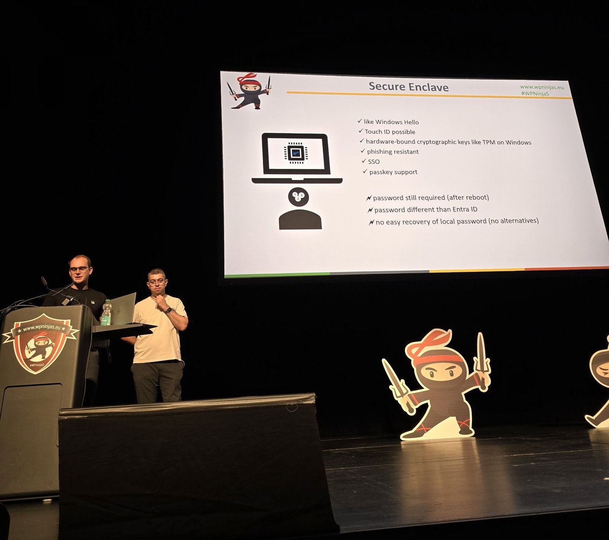 Marco Scheel (@marcoscheel) on Twitter photo Last day of <a href="/wpninjasummit/">WorkPlaceNinjaSummit</a> and <a href="/UgurKocDe/">Ugur Koc</a> and <a href="/SteffenAtCloud/">Steffen Schwerdtfeger</a> are at the main stage. Topic is #macOS management with <a href="/MSIntune/">Microsoft Intune</a> and they just did a shout out to #TokenThomas <a href="/Thomas_Live/">Thomas Naunheim</a>. Greetings to all #WPNinjas and swing by our <a href="/glueckkanja_/">glueckkanja</a> booth to meet our speakers. Last day of <a href="/wpninjasummit/">WorkPlaceNinjaSummit</a> and <a href="/UgurKocDe/">Ugur Koc</a> and <a href="/SteffenAtCloud/">Steffen Schwerdtfeger</a> are at the main stage. Topic is #macOS management with <a href="/MSIntune/">Microsoft Intune</a> and they just did a shout out to #TokenThomas <a href="/Thomas_Live/">Thomas Naunheim</a>. Greetings to all #WPNinjas and swing by our <a href="/glueckkanja_/">glueckkanja</a> booth to meet our speakers.