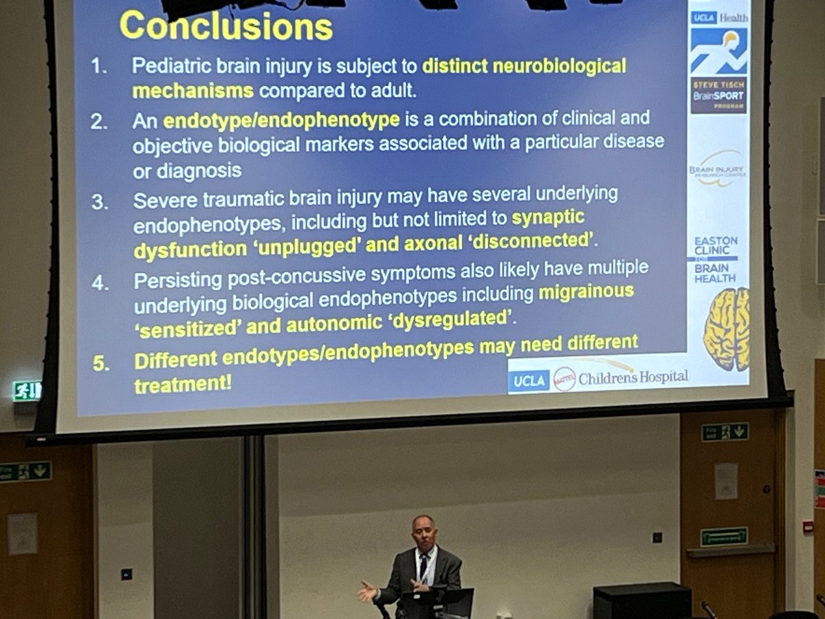 JennyDOttawa's tweet photo. #IPBIS in Glasgow: Inspiring keynote by @griz1 sharing where we can get to with precision care based on endophenotypes for pediatric brain injury.
“Many things look similar but the differences are important”
@uclachildneuro
@TRANSCENDENT_KT
@IPBIS https://t.co/fz5VfFNa5u
