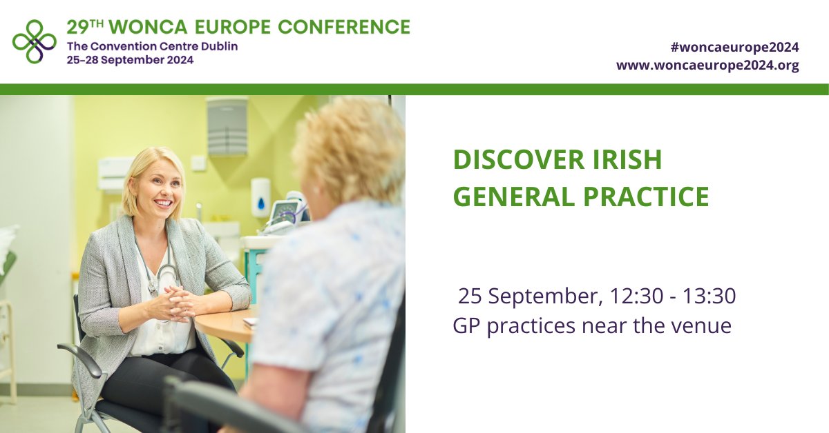 WONCA Europe conference 2024 (@woncaeurope2024) on Twitter photo ๐ฉโโ๏ธ Discover Irish General Practice ๐จโโ๏ธ
Join us for Practice Visitson Wednesday, 25 September from 12:30 - 13:30.
๐ Location: GP practices near the venue
Donโt miss this chance for a hands-on experience! ๐ #woncaeurope2024 <a href="/WoncaEurope/">WONCA Europe</a>
woncaeurope2024.gcon.me/page/home ๐ฉโโ๏ธ Discover Irish General Practice ๐จโโ๏ธ
Join us for Practice Visitson Wednesday, 25 September from 12:30 - 13:30.
๐ Location: GP practices near the venue
Donโt miss this chance for a hands-on experience! ๐ #woncaeurope2024 <a href="/WoncaEurope/">WONCA Europe</a>
woncaeurope2024.gcon.me/page/home