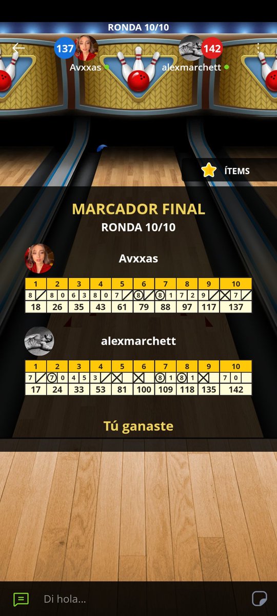 Muy reñido, pero siempre hay un mejor jugador. 🤌🏻