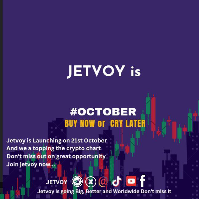 rapheal_ekah's tweet photo. Get ready for lift-off! 🚀 Jetvoy is about to revolutionize the way we experience travel! 🌍✨Say goodbye to the ordinary and hello to luxury, speed, and seamless adventure 🌟.The future of travel has arrived, and it's called Jetvoy🌠 #JetvoyLaunch  $Jetvoy

@JetvoyOfficial https://t.co/GjMG5KGLBW