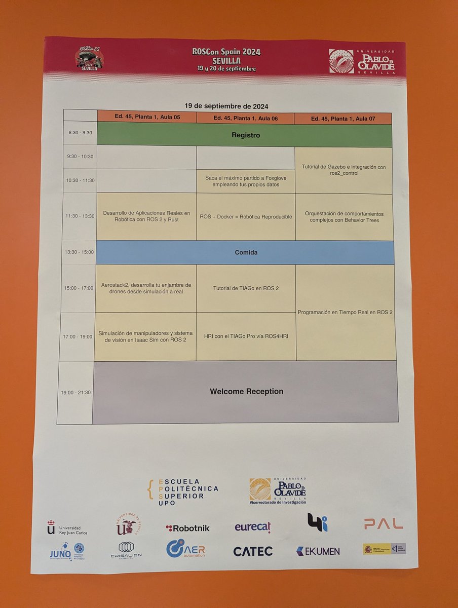 rosconspain's tweet image. A las 11.30 comienzan los nuevos workshops/tutoriales: #rust, #docker #behaviortrees y, por supuesto, #ROS
#ROSConES2024