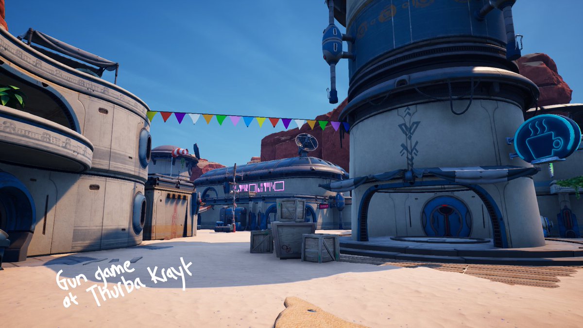 chris_carlsvard's tweet photo. Gun game at Thurba Krayt!

My Star Wars inspired Zero Build gun game map is now available to play in Fortnite. First through all 40 weapons win! 

Code: 1555-9810-7503
Have fun and feel free to reach out with any feedback you have!

#Fortnite #FortniteCreative #UEFN https://t.co/PXNrau1Jap