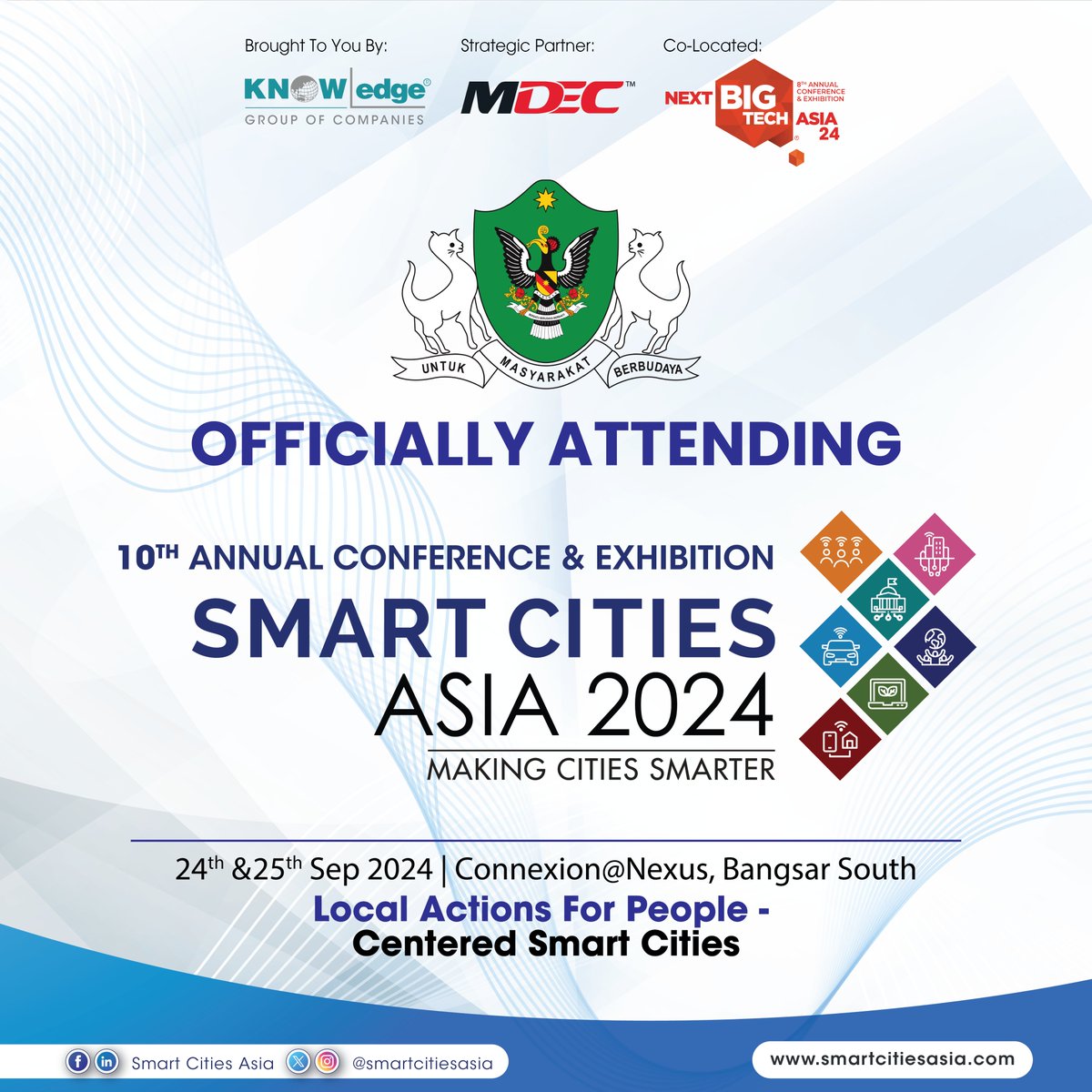 SmartCitiesAsia's tweet photo. We're thrilled to announce Dewan Bandaraya Kuching Utara as our Delegate!  🎉

➡️Register Now: https://t.co/PdL9RXTvwn
➡️Enquire Now: https://t.co/NPcLEbArkY

#SmartCitiesAsia2024 #SCA https://t.co/cr86Fn038z