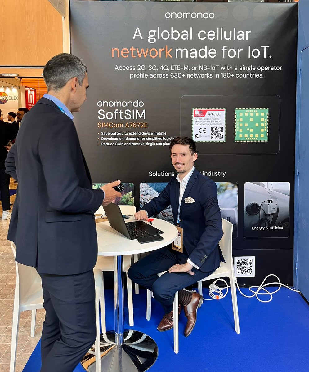 SIMComWireless's tweet photo. Visit us at Booth E128, @SIDO Lyon! Discover joint IoT solutions from SIMCom & @Onomondo, featuring a live demo of SoftSIM on SIMCom’s A7672. Boost efficiency, speed deployment, and extend battery life! #iot #lyon #simcom #sido2024 https://t.co/AAmww3WwSx