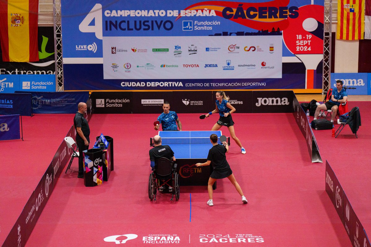 🏓🏆 En directo la final del 4º Campeonato de España Inclusivo Fundación Sanitas de Tenis de Mesa.

📆 19/09 | ⏰ 11:55h
📍 CD de Cáceres

📲 En 𝐚𝐛𝐢𝐞𝐫𝐭𝐨 y 𝐠𝐫𝐚𝐭𝐮𝐢𝐭𝐨 con nuestra APP TV o APP Móvil (iOS/Android):
👉🔗 linktr.ee/cdeporte

#LanzamosLaCompetición 🚀