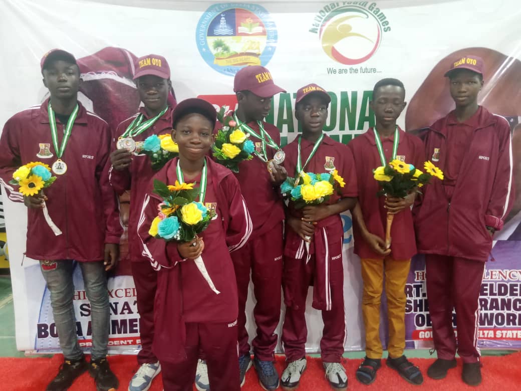 dr_doex's tweet image. We are incredibly proud to announce Team Oyo&apos;s stunning performance winning Team Gold medal, 2 Silver medals, &amp;amp; 2 Bronze medals at the National Youth Games. 
Congratulations to all our champions for making Oyo proud! 🎊 Your hard work and dedication have brought home the glory✨.