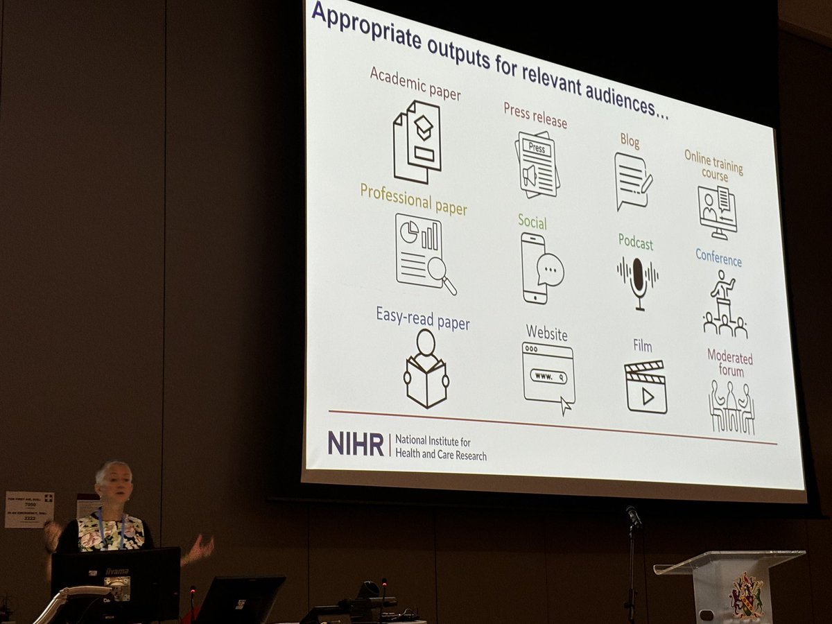 This is so incredibly important.  Prof Kathy Rowan talking about appropriate outputs for relevant audiences. #EHUHRIshowcase