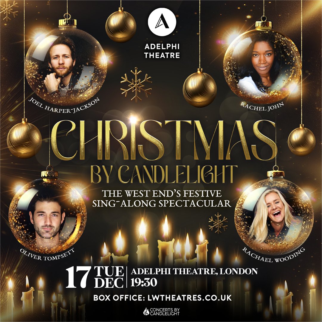 Beyond The Curtain (@beyondcurtain12) on Twitter photo Christmas By Candlelight promises a magical evening of beloved festive songs performed by candlelight. The company includes <a href="/JoelHarperJacks/">JOEL HARPER-JACKSON</a> <a href="/1RachelJohn/">Rachel John</a> <a href="/OliverTompsett/">Oliver Tompsett</a> and <a href="/RachaelWooding/">Rachael Wooding</a>. Playing for one night only at the Adelphi Theatre on Tuesday 17 December 2024. Christmas By Candlelight promises a magical evening of beloved festive songs performed by candlelight. The company includes <a href="/JoelHarperJacks/">JOEL HARPER-JACKSON</a> <a href="/1RachelJohn/">Rachel John</a> <a href="/OliverTompsett/">Oliver Tompsett</a> and <a href="/RachaelWooding/">Rachael Wooding</a>. Playing for one night only at the Adelphi Theatre on Tuesday 17 December 2024.